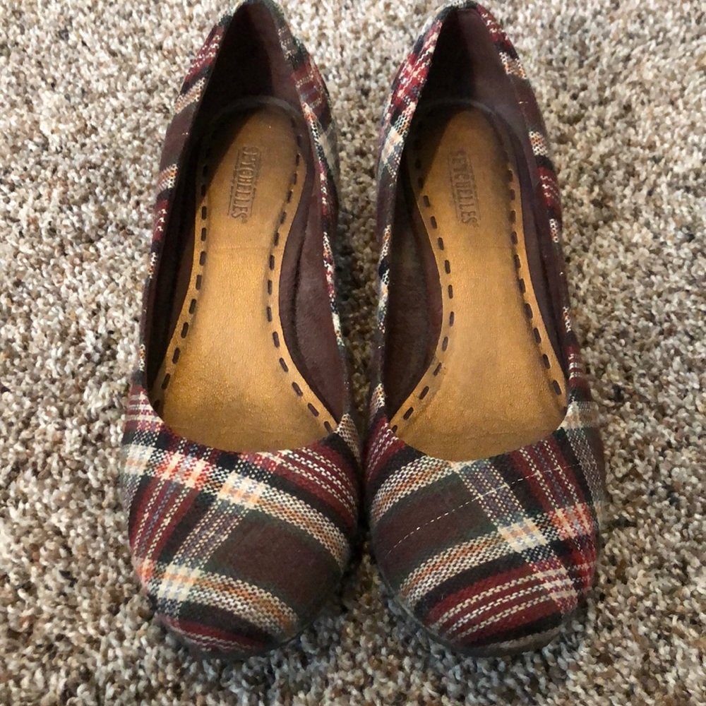 Plaid Seychelles heels